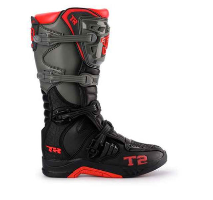 Tiger Racing-MTR T2 Motocross Offroad Boots (Grey Red) Tiger Racing