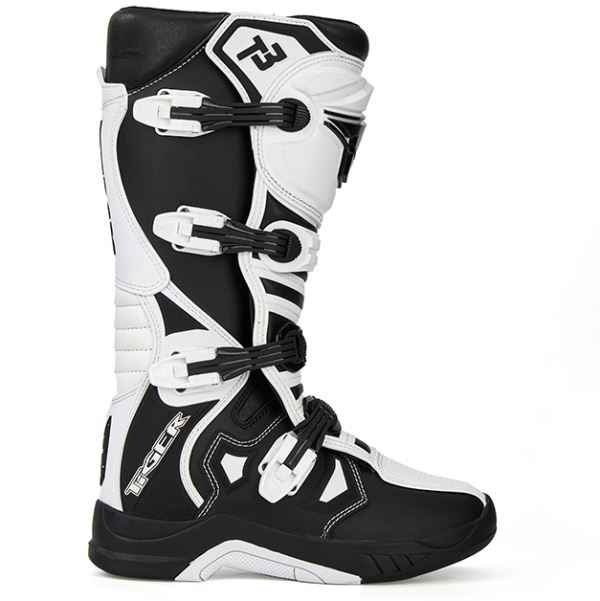 Tiger Racing-MTR T3 Motocross Boots White Black Tiger Racing