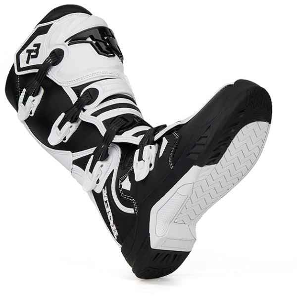Tiger Racing-MTR T3 Motocross Boots White Black Tiger Racing