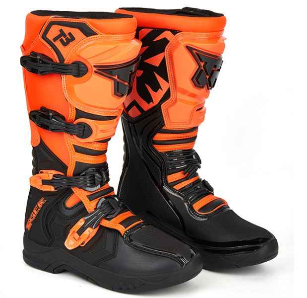Tiger Racing-MTR T3 Motocross Boots (Black Orange) Tiger Racing
