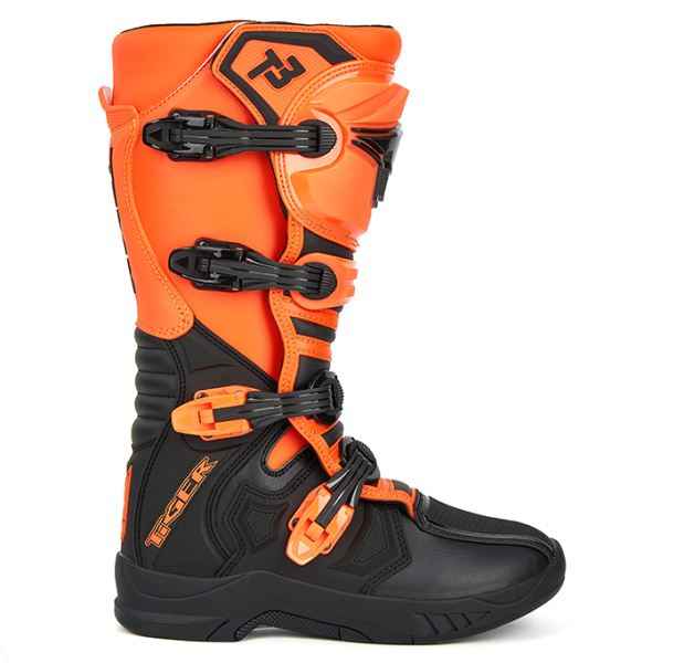 Tiger Racing-MTR T3 Motocross Boots (Black Orange) Tiger Racing
