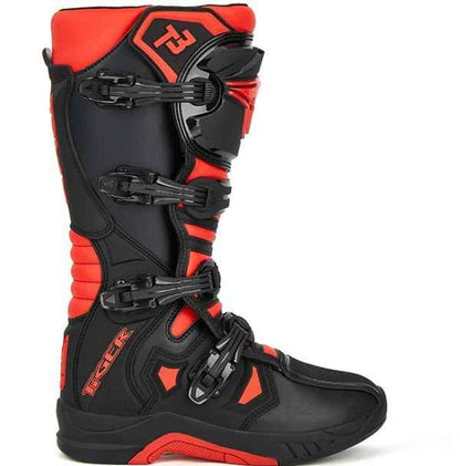 Tiger Racing-MTR T3 Motocross Boots (Black Red) Tiger Racing