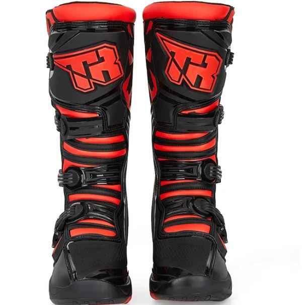 Tiger Racing-MTR T3 Motocross Boots (Black Red) Tiger Racing