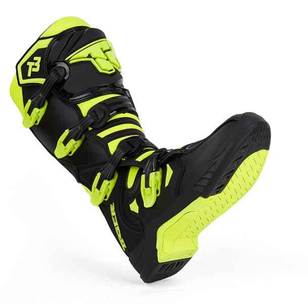 Tiger Racing-MTR T3 Offroad MX Boots (Black Neon Green) Tiger Racing