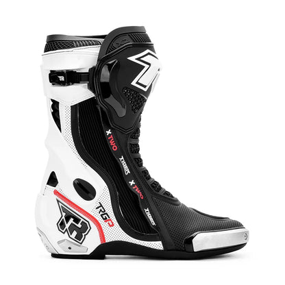 Tiger Racing X2 Racing Boots - Black/White Tiger Racing