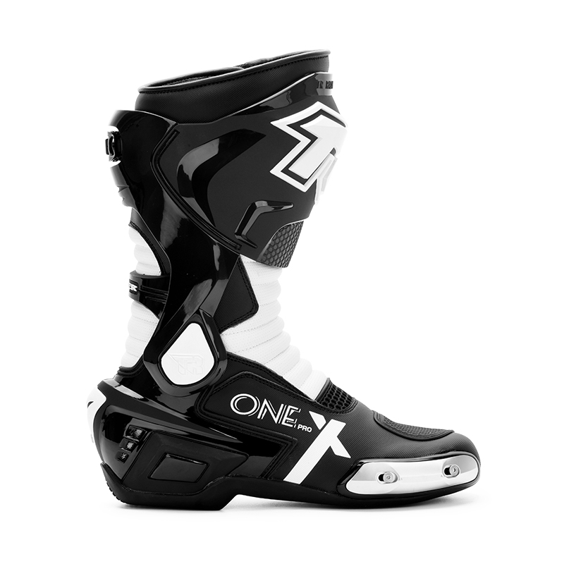 Tiger Racing X One Pro Boots - Black White Tiger Racing