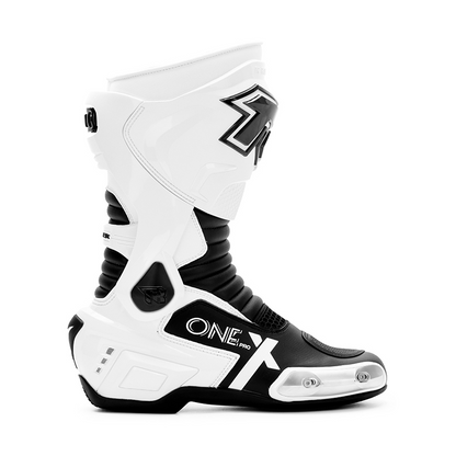 Tiger Racing X One Pro Boots - White Black Tiger Racing
