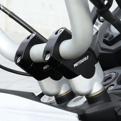 Motowolf Motorcycle Buggy Modified Caliber Faucet Seat / Variable Diameter Handlebar Raiser (MDL 3517B) Motowolf